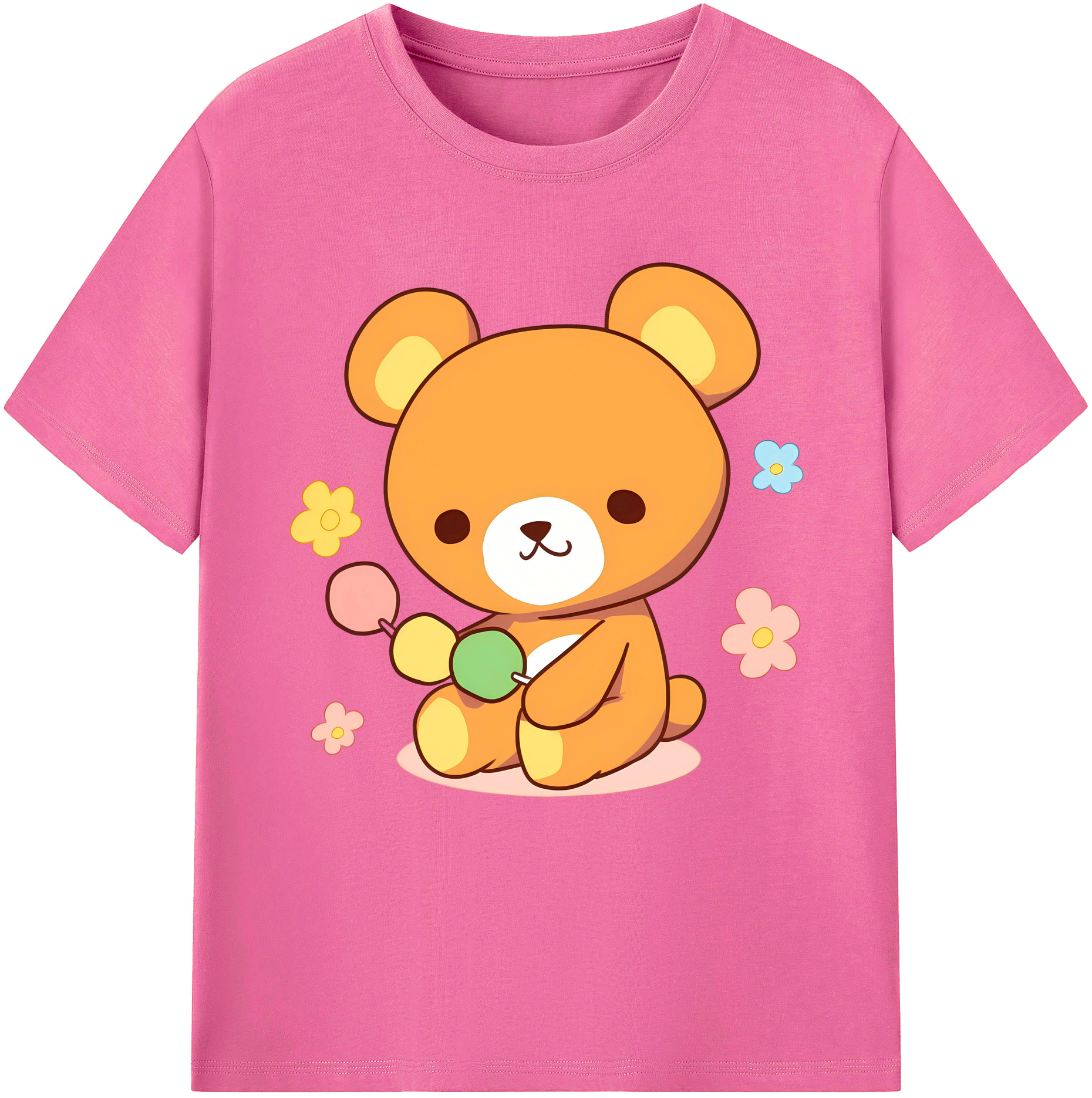 （画像用） リラックマ リラックマ キイロイトリ Rilakkuma Korilakkuma Kiiroitori レディースカジュアルプリントTシャツ（綿100％）